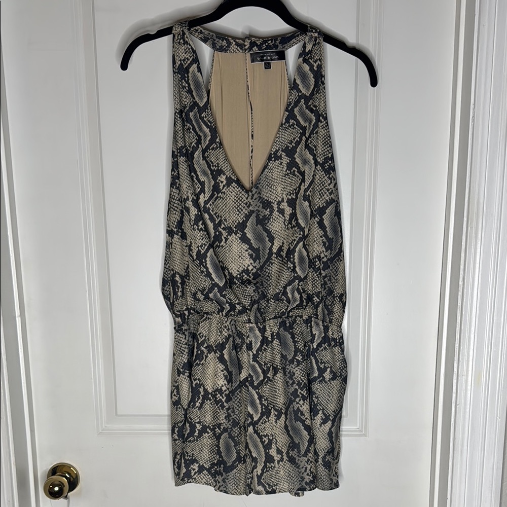 Snakeskin Print Romper w/ pockets